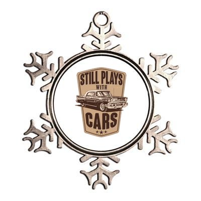 Vintage Retro Still Plays With Cars Metallic Star Ornament