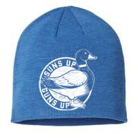 Vintage Retro Style Suns Up Funny Duck Hunting Gift Sustainable Beanie