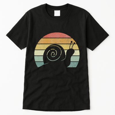 Vintage Retro Sunset Snail Design Cute Sluggish Funny Snail  Tall T-Shirt