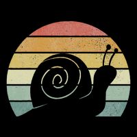 Vintage Retro Sunset Snail Design Cute Sluggish Funny Snail  Bucket Hat