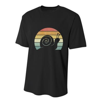 Vintage Retro Sunset Snail Design Cute Sluggish Funny Snail  Youth Performance Sprint T-Shirt