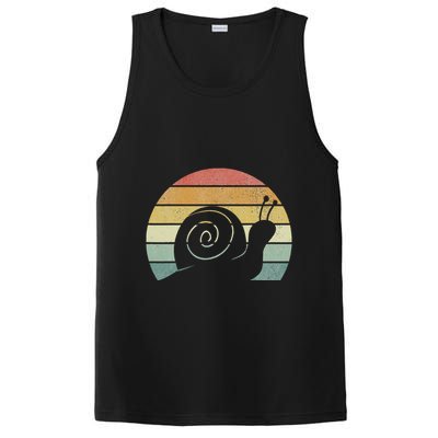 Vintage Retro Sunset Snail Design Cute Sluggish Funny Snail  PosiCharge Competitor Tank