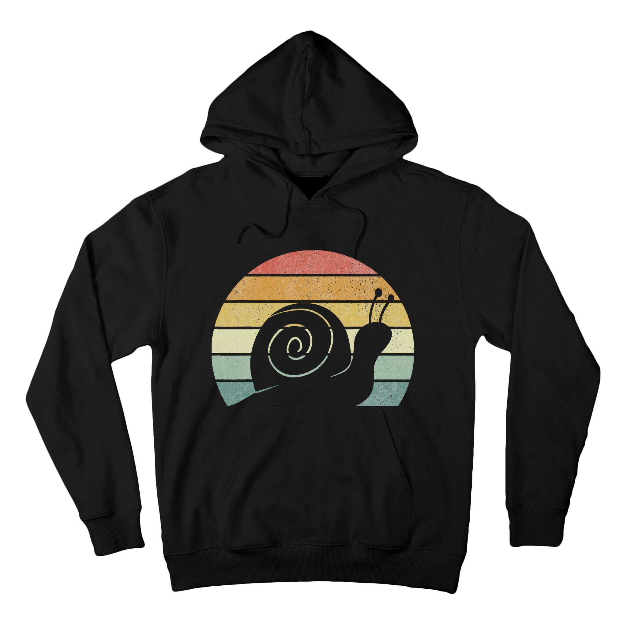 Vintage Retro Sunset Snail Design Cute Sluggish Funny Snail  Tall Hoodie