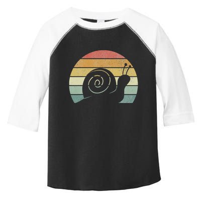 Vintage Retro Sunset Snail Design Cute Sluggish Funny Snail  Toddler Fine Jersey T-Shirt