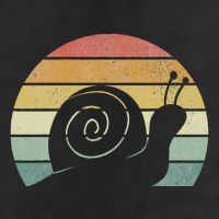 Vintage Retro Sunset Snail Design Cute Sluggish Funny Snail  Golf Towel
