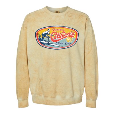 Vintage Retro Surf Style Ucsd Colorblast Crewneck Sweatshirt