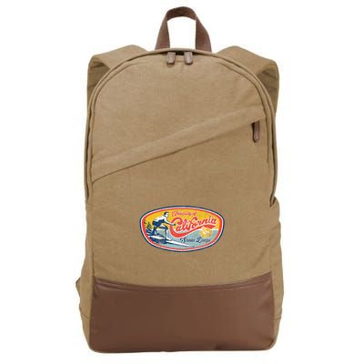 Vintage Retro Surf Style Ucsd Cotton Canvas Backpack