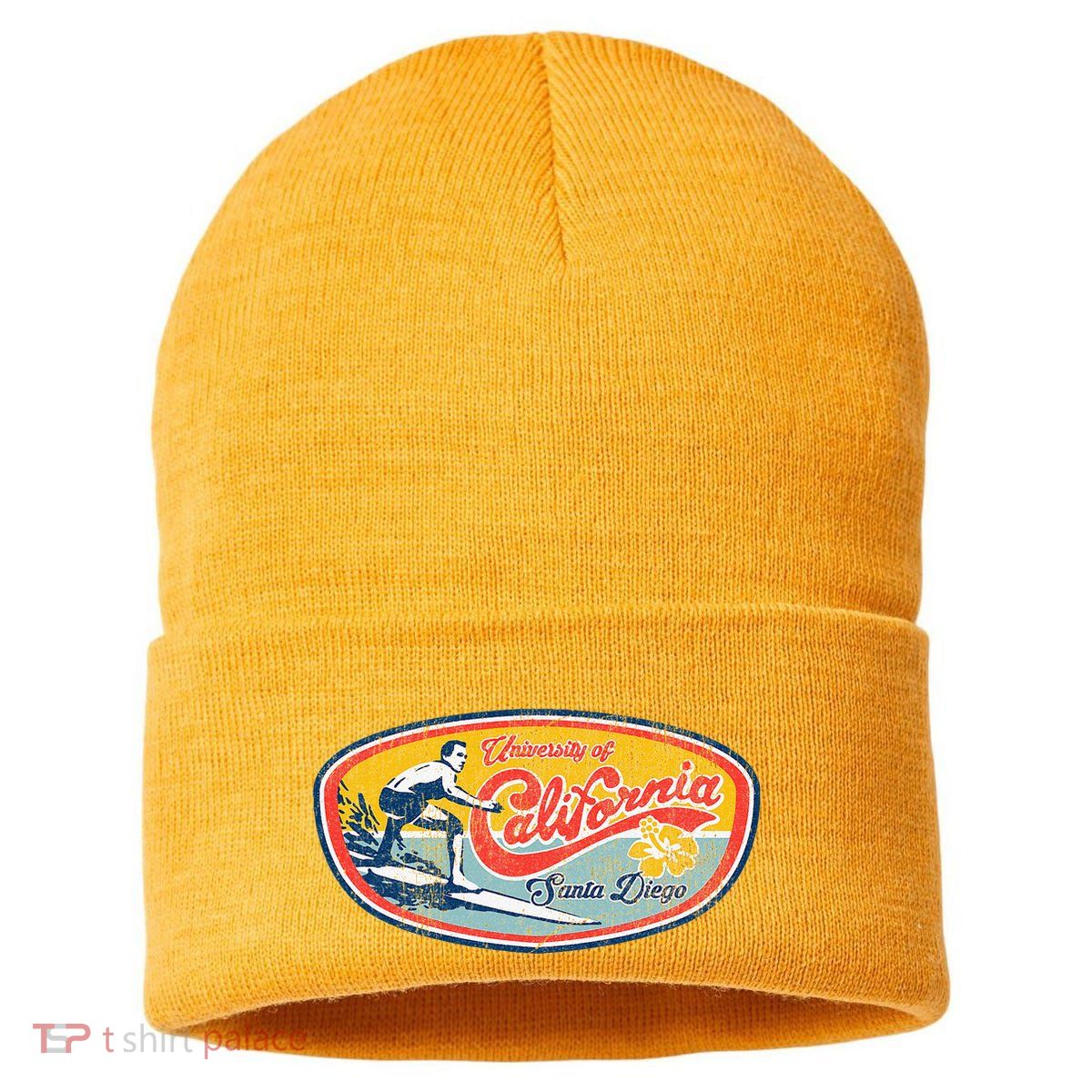 Vintage Retro Surf Style Ucsd Sustainable Knit Beanie