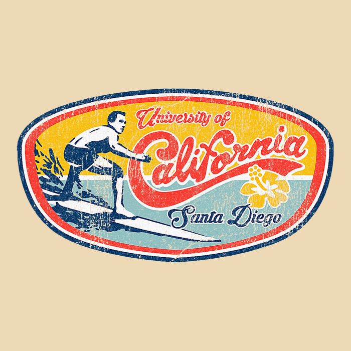 Vintage Retro Surf Style Ucsd Bag