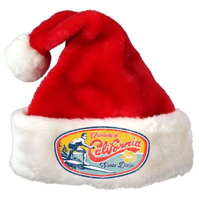 Vintage Retro Surf Style Ucsd Premium Christmas Santa Hat