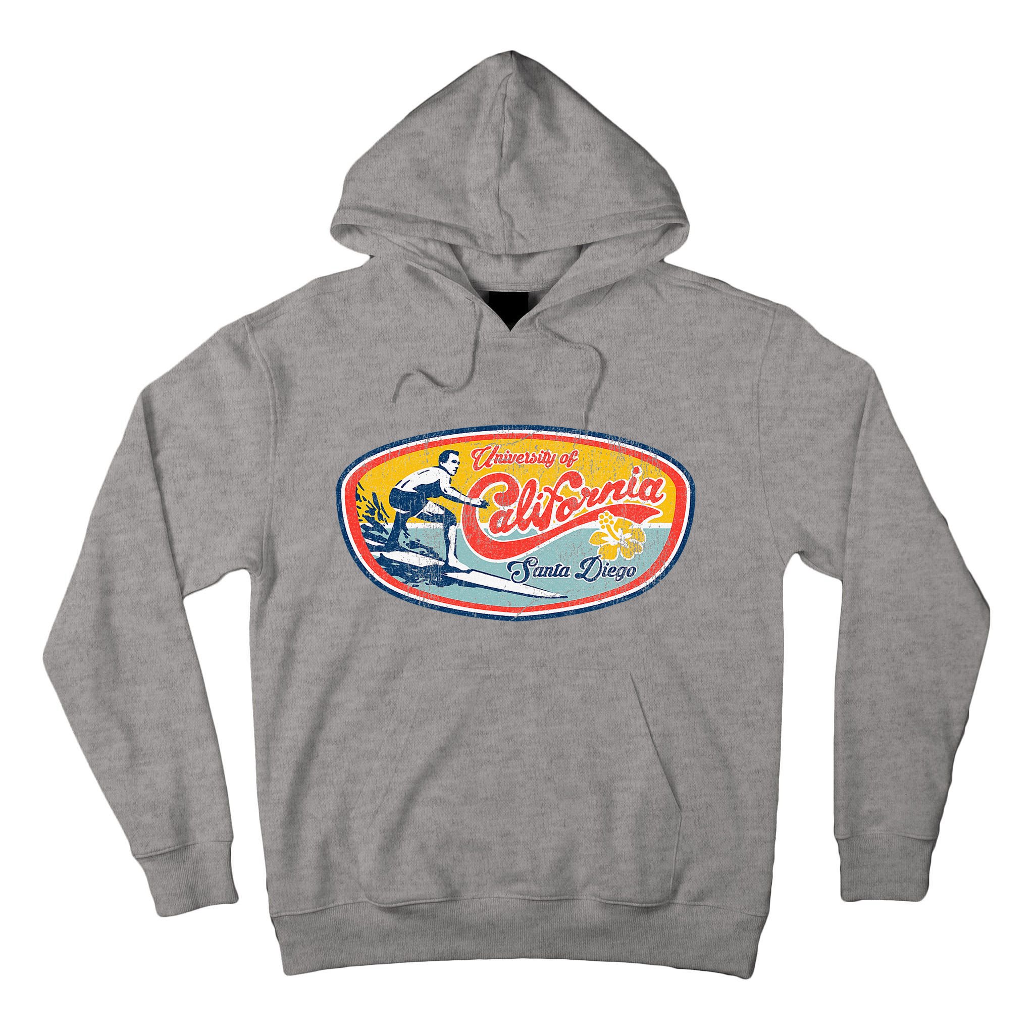 Vintage Retro Surf Style Ucsd Tall Hoodie