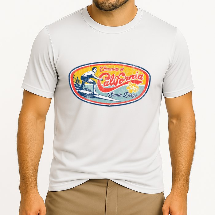 Vintage Retro Surf Style Ucsd Cooling Performance Crew T-Shirt