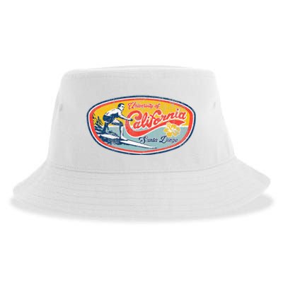 Vintage Retro Surf Style Ucsd Sustainable Bucket Hat