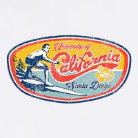 Vintage Retro Surf Style Ucsd Bucket Hat