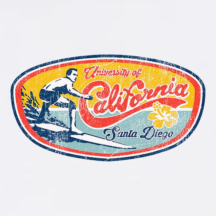 Vintage Retro Surf Style Ucsd Bucket Hat