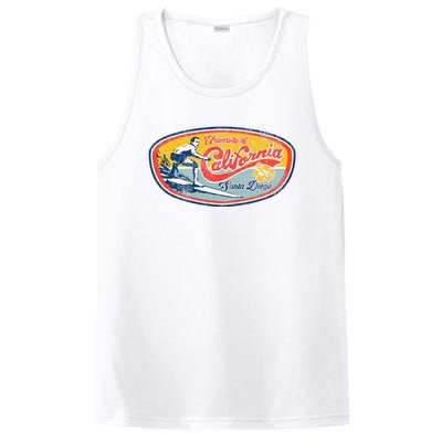 Vintage Retro Surf Style Ucsd PosiCharge Competitor Tank