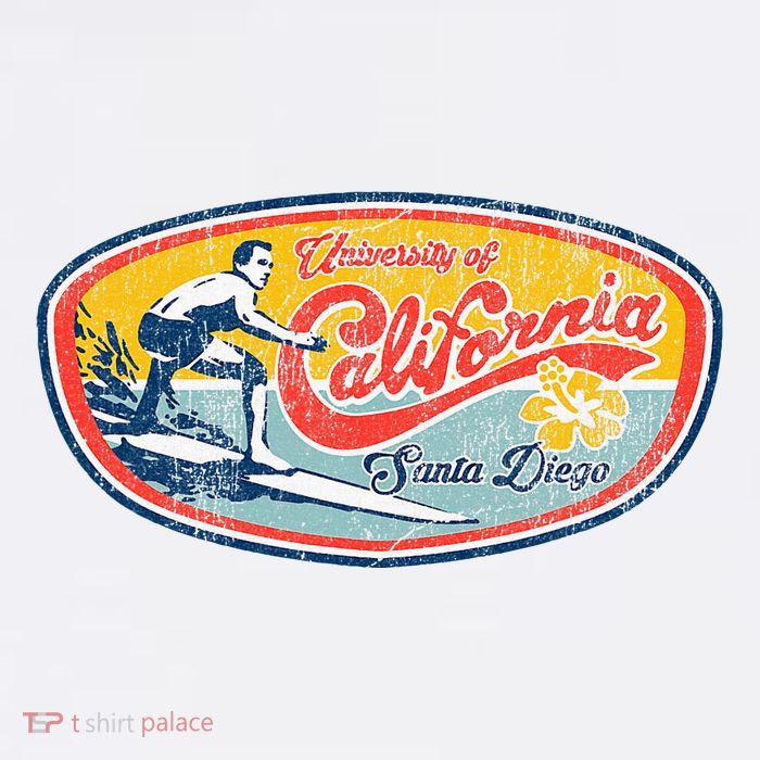 Vintage Retro Surf Style Ucsd Toddler T-Shirt