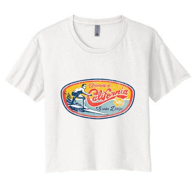 Vintage Retro Surf Style Ucsd Crop Top