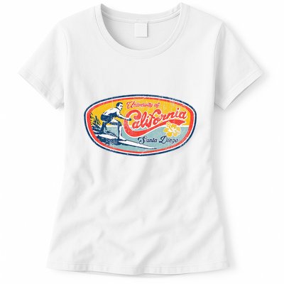 Vintage Retro Surf Style Ucsd Womens T-Shirt