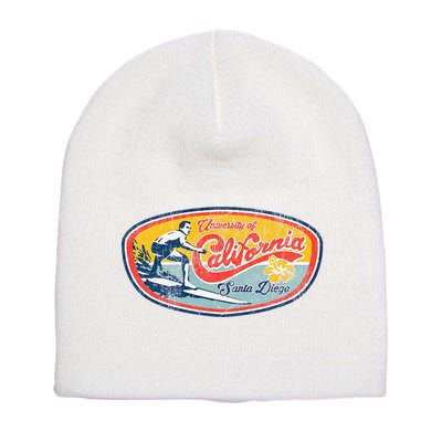 Vintage Retro Surf Style Ucsd Short Acrylic Beanie