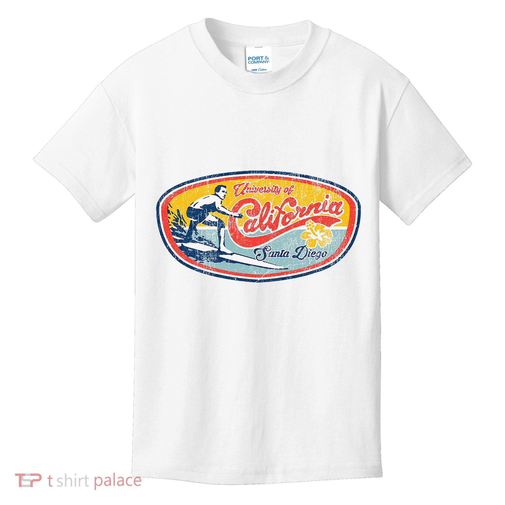 Vintage Retro Surf Style Ucsd Kids T-Shirt