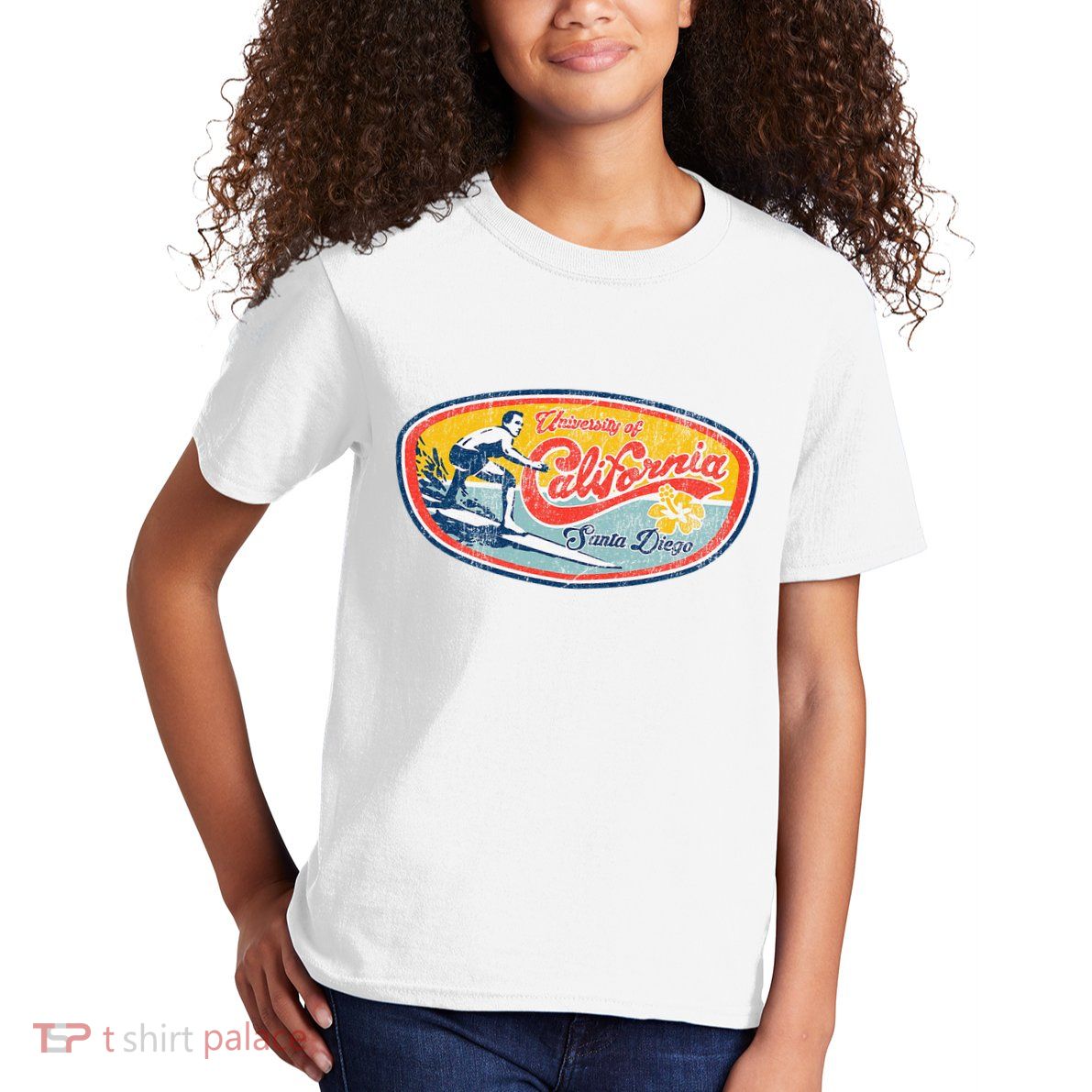 Vintage Retro Surf Style Ucsd Kids T-Shirt