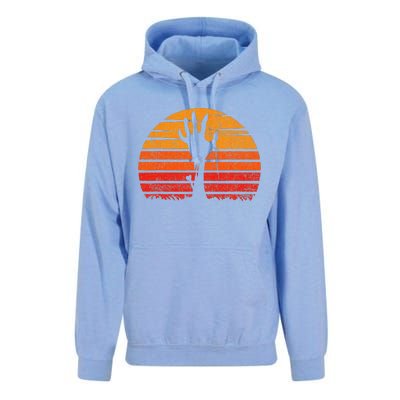 Vintage Retro Sunset Halloween Zombie Hand Scary Costume Unisex Surf Hoodie