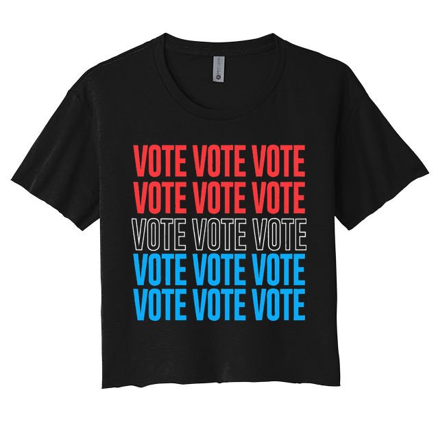 Vote Retro Style Vote 2024 Election Women's Crop Top Tee
