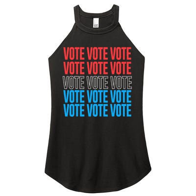 Vote Retro Style Vote 2024 Election Women's Perfect Tri Rocker Tank