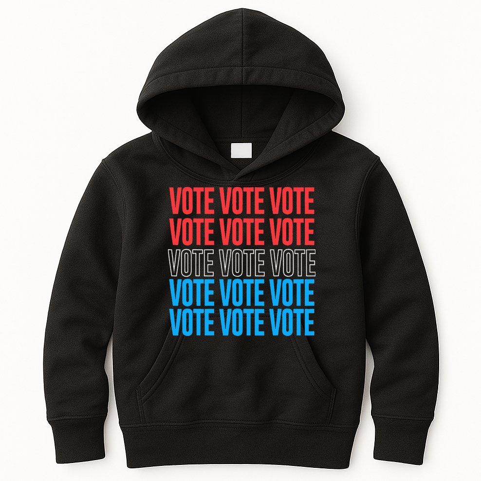 Vote Retro Style Vote 2024 Election Kids Hoodie