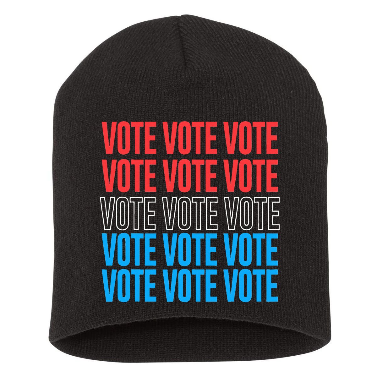 Vote Retro Style Vote 2024 Election Short Acrylic Beanie