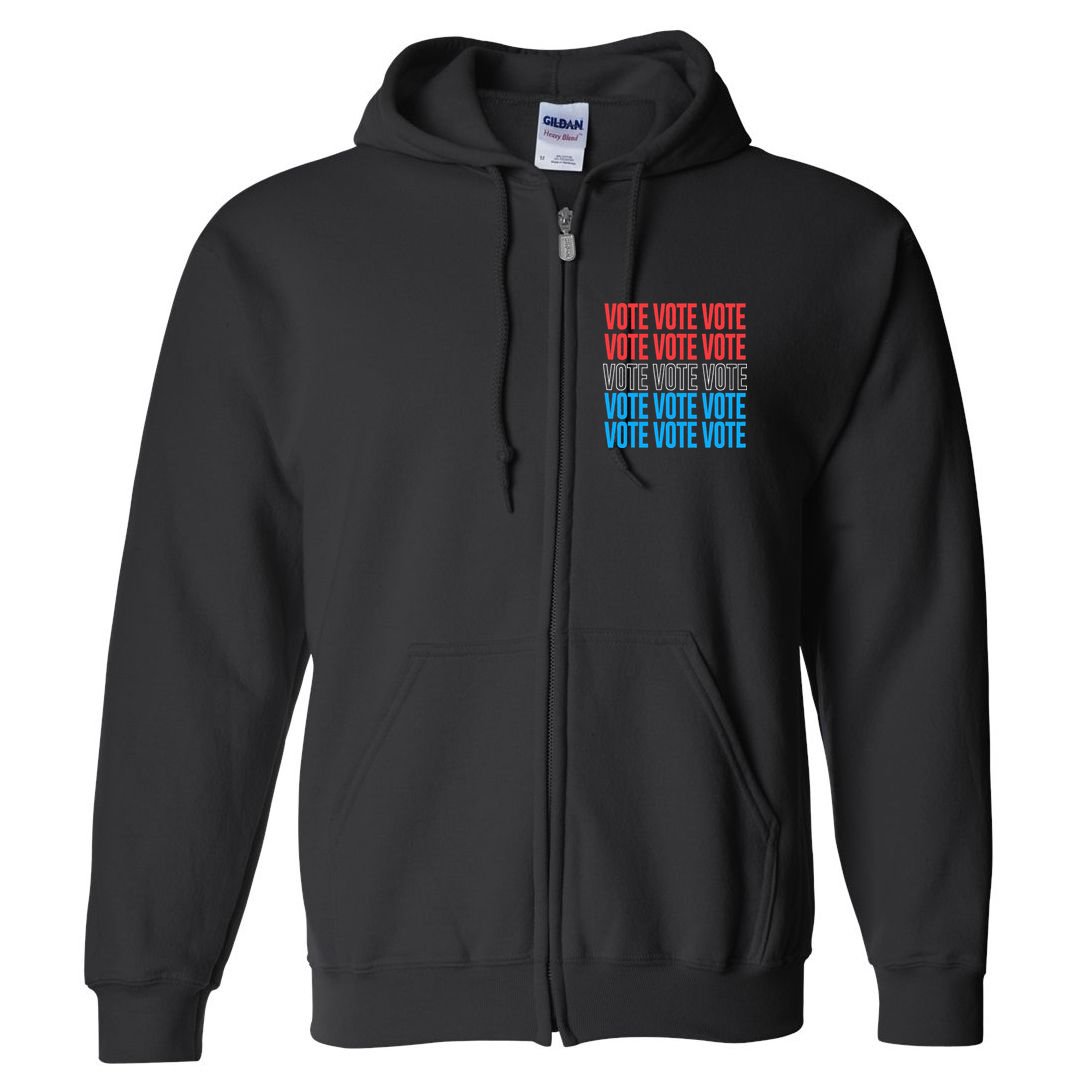 Vote Retro Style Vote 2024 Election Full Zip Hoodie
