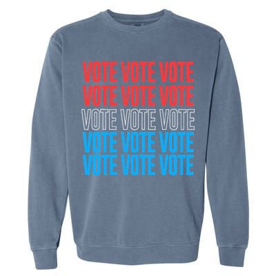 Vote Retro Style Vote 2024 Election Garment-Dyed Sweatshirt