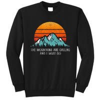 Vintage Retro Sun The Mountains Are Calling & I Must Go Sweatshirt