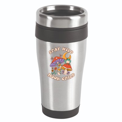Vintage Retro Stay Wild Moon Child Frog Mushroom Hippie 16oz Travel Tumbler