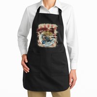 Vintage Retro Samurai Cat Neko Apron