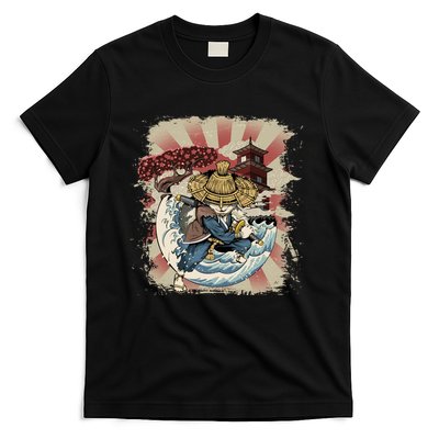 Vintage Retro Samurai Cat Neko T-Shirt