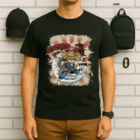 Vintage Retro Samurai Cat Neko T-Shirt