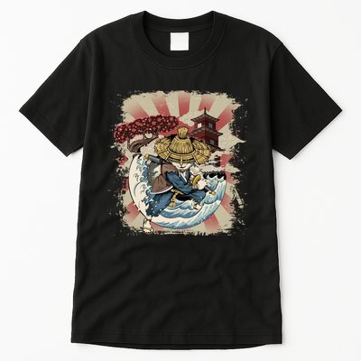 Vintage Retro Samurai Cat Neko Tall T-Shirt