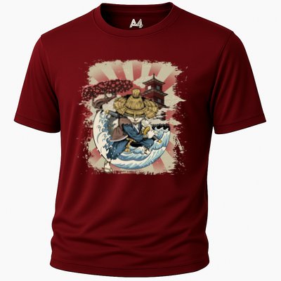 Vintage Retro Samurai Cat Neko Performance Shirt