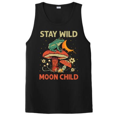 Vintage Retro Stay Wild Moon Child Frog Mushroom Hippie PosiCharge Competitor Tank