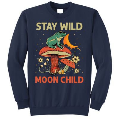 Vintage Retro Stay Wild Moon Child Frog Mushroom Hippie Sweatshirt