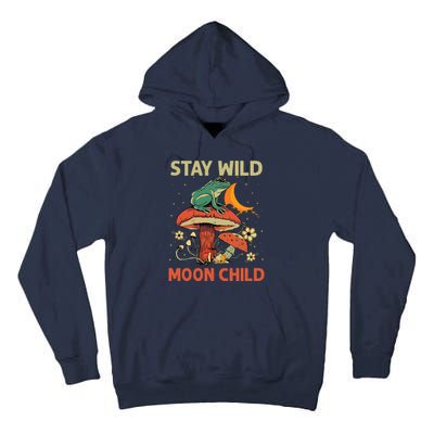 Vintage Retro Stay Wild Moon Child Frog Mushroom Hippie Tall Hoodie