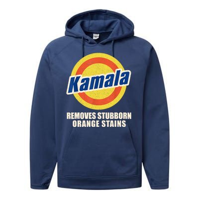 Vote Remove Stubborn Orange Stains Harris Kamala Harris Ryan Reynolds Performance Fleece Hoodie