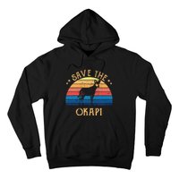 Vintage Retro Sunset Save The Okapi Hoodie