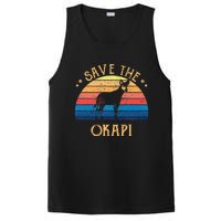 Vintage Retro Sunset Save The Okapi PosiCharge Competitor Tank