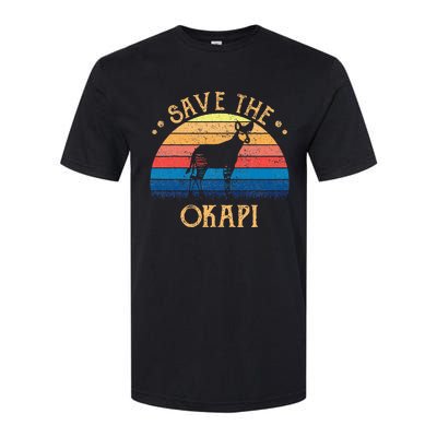 Vintage Retro Sunset Save The Okapi Softstyle CVC T-Shirt