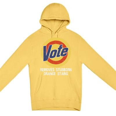 Vote Remove Stubborn Orange Stains Kamala Harris Lady Cat Premium Pullover Hoodie