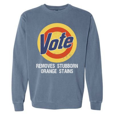 Vote Remove Stubborn Orange Stains Kamala Harris Lady Cat Garment-Dyed Sweatshirt