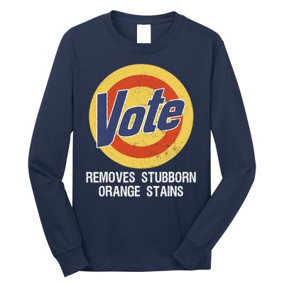 Vote Remove Stubborn Orange Stains Kamala Harris Lady Cat Long Sleeve Shirt